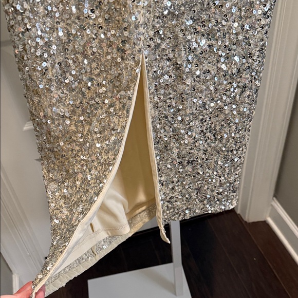 NWT Mac Duggal Elegant Gold Silver Sequin Dress Size 0 Holiday Party New Years - Picture 13 of 16